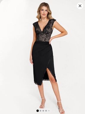 Popilush Shapewear Lace Wrap Bodysuit  (matching skirt in separate listing)